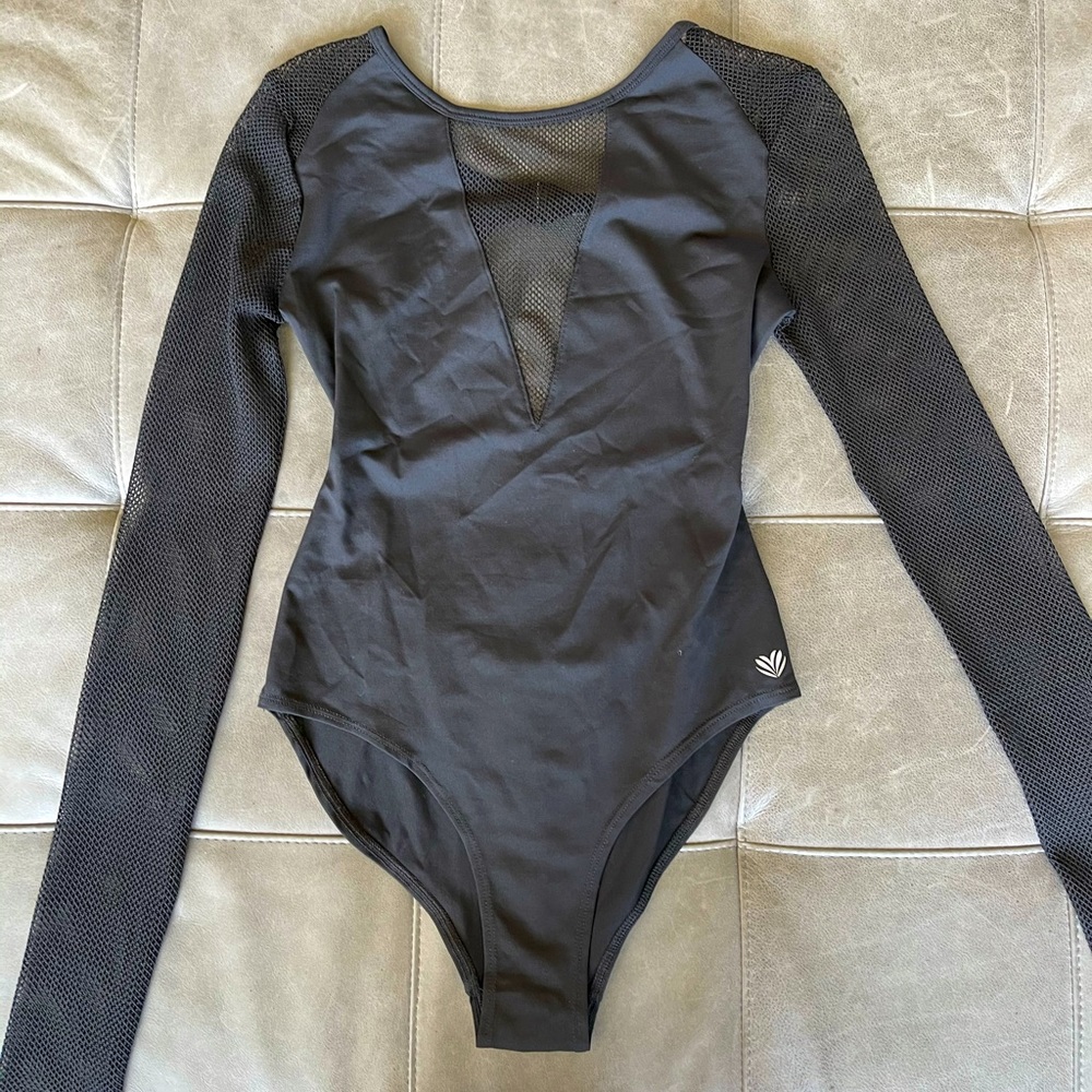 New!! never worn, mesh and cotton black bodysuit